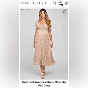 Pink blush maternity dress size small